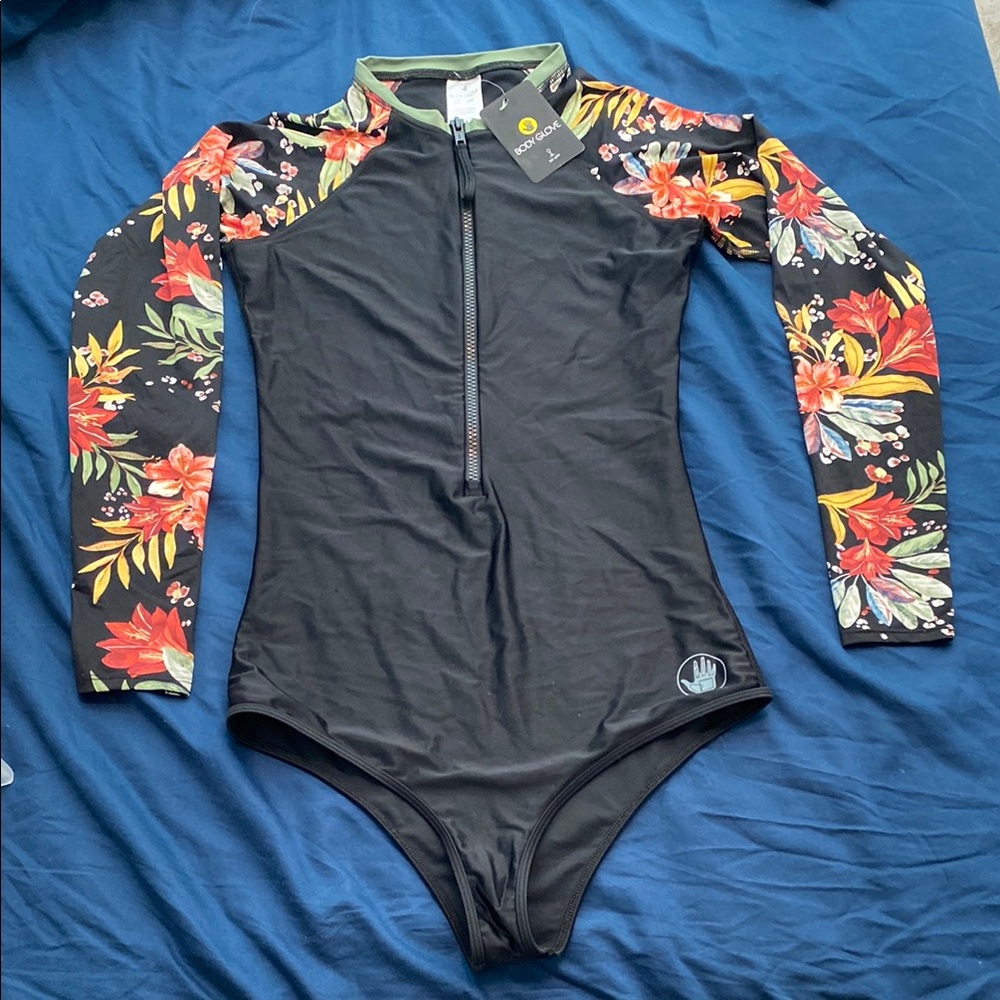 Floral Rash guard Long Sleeve Swimsuit